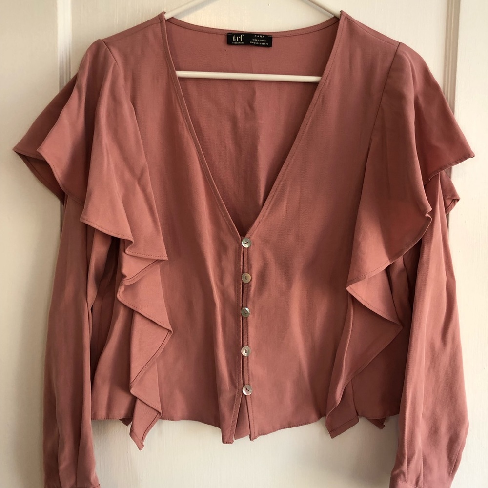 Rose button down blouse. New, never worn.